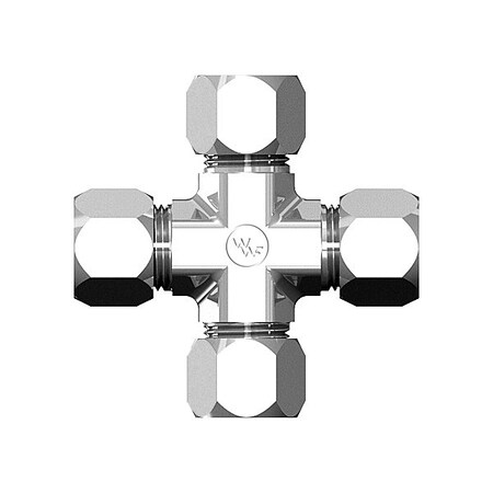 World Wide Fittings Flareless Compression Cross 7955X04X04X04X04